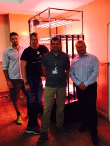 (left to right) Dr. Ian Tennant, Local Roots Limited; Michal Kaminski, Commercial Systems Engineer, HydroGarden; Phil Sammons, Coordinating Lecturer, Peterborough Regional College; Stephen Fry, Commercial Sales Manager, HydroGarden