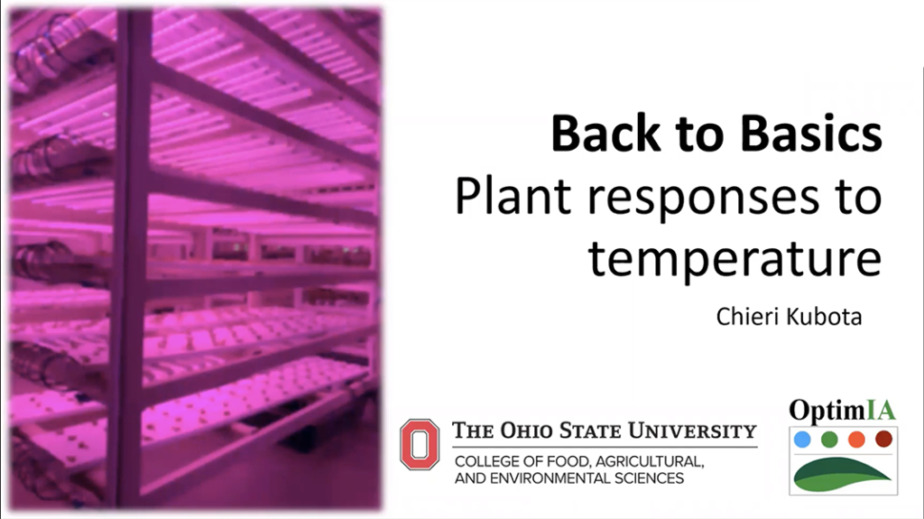 Back to Basics: Plant Responses to Temperature from Indoor Ag Sci Cafe