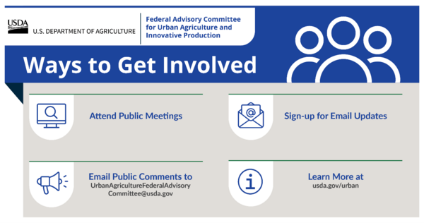Urban Producers, Public Invited to Attend April Meeting of Federal Advisory Committee for Urban Agriculture and Innovative Production